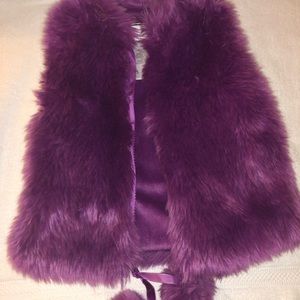 Purple Toddler Faux Fur Vest